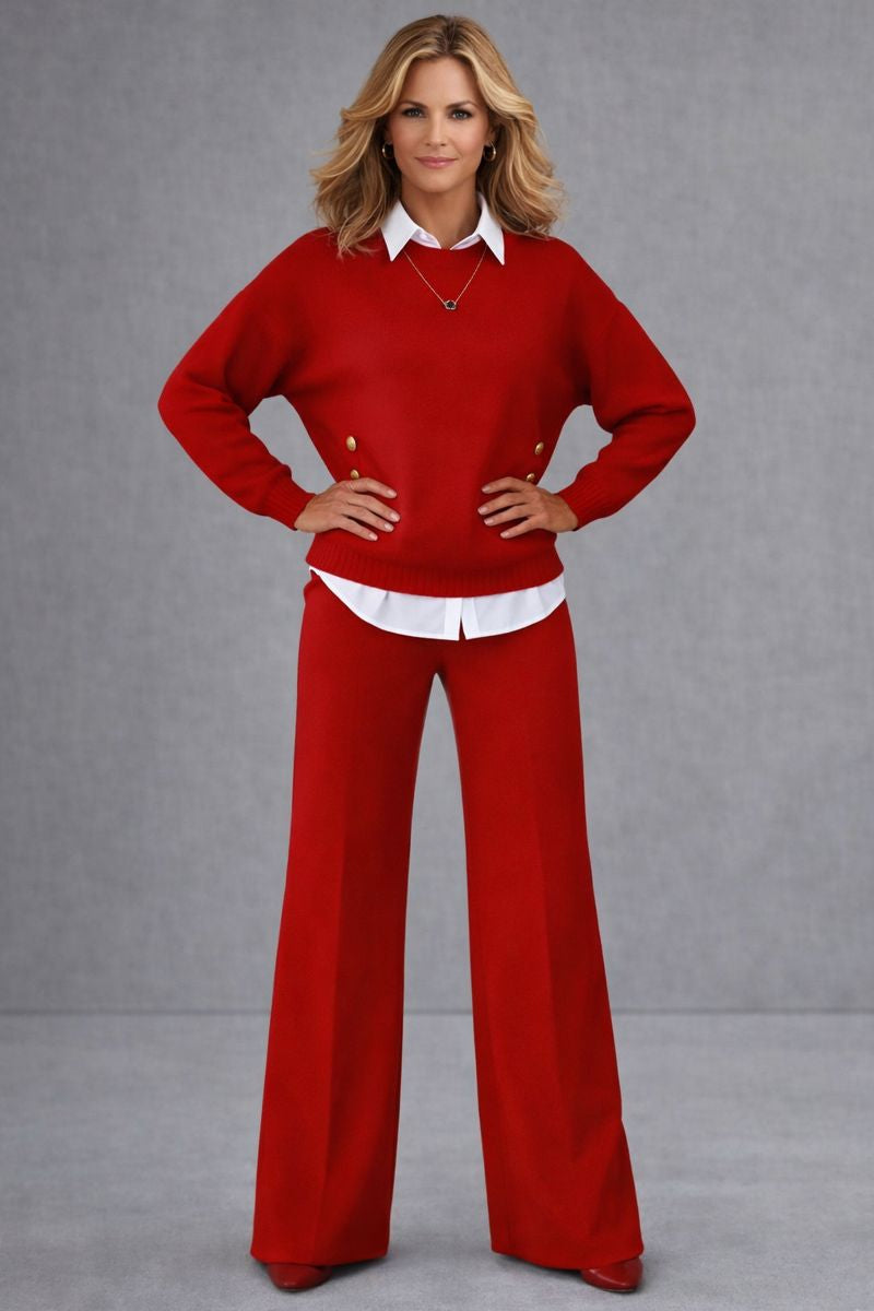 Sara – Conjunto de dos piezas con sudadera y pantalón recto